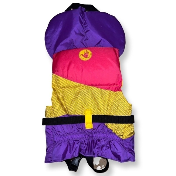 BODY Glove 60 pounds-90 pounds life jacket purple, pink, and yellow - Picture 8 of 15